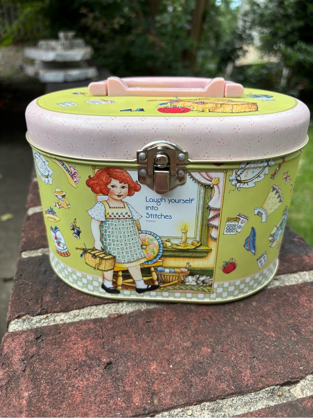 Vintage Mary Engelbreit Metal Sewing Tin Brand New in Package 4 available